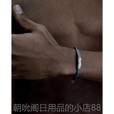 高档VIXT款ORM Hammer 机925纯银手镯 原创设计个性 械暗黑系列手