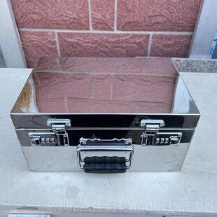 高档不锈钢箱工具箱密码票据箱手印章子箱收纳盒提钱盒箱钱文件储