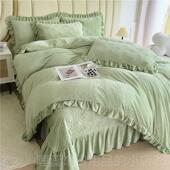 高档床冬季 夹棉款 牛奶绒四件套加绒床珊单瑚绒双面绒被套高级盖感