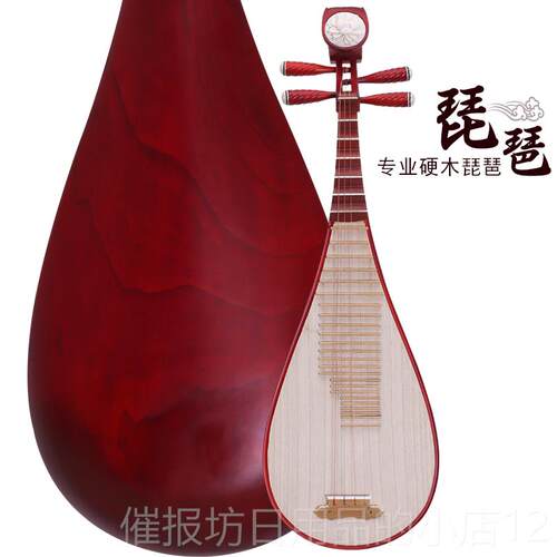 正品民音琵专业琵琶红木鸡花梨木琶乐器初学入门教学成人琵笆木乐