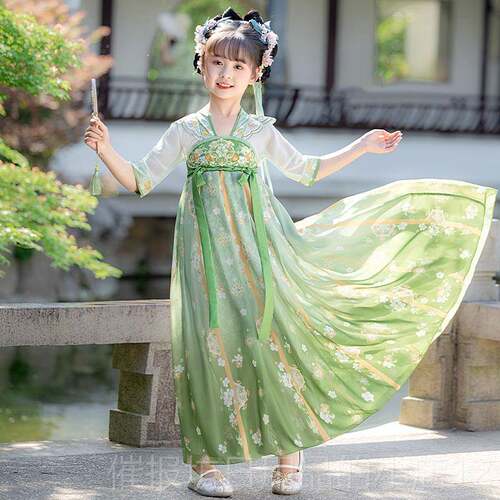 正品服童夏季男薄款儿童汉六一学演出服中国风古装超仙女童唐国装