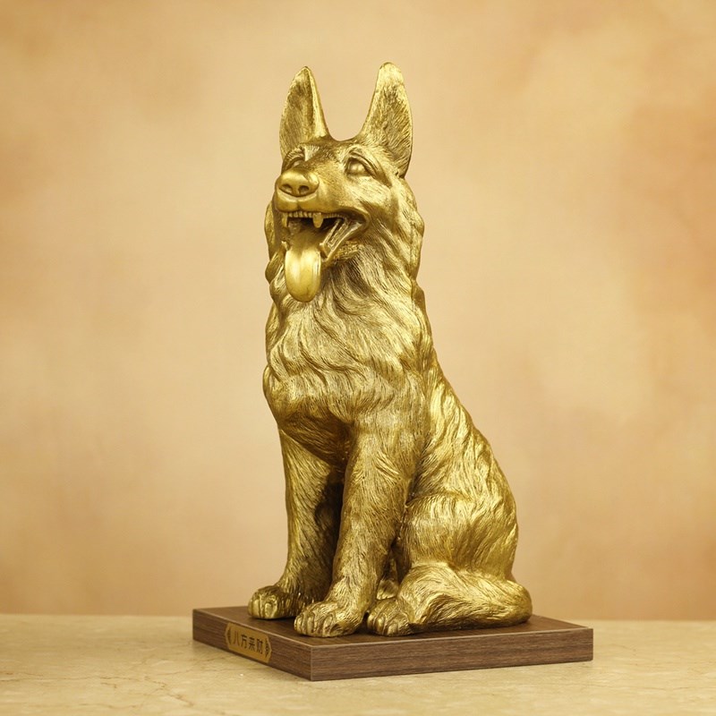 久鉴 铜狗摆件 十二生肖狗摆设家居办公桌面金属工艺品饰品