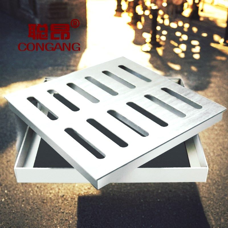 不锈钢排水沟盖板聪昂园林景区地沟不锈钢双排孔盖板带框雨水篦子,基础建材,排水沟槽/盖板,淘宝优惠券,粉丝福利购,淘宝优惠卷