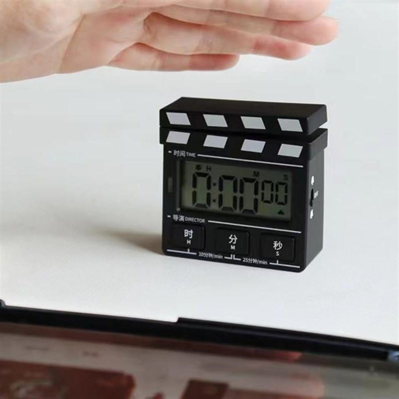 电影拍板电子计时器提醒器学生学习考研时间管理定时闹钟倒数秒表