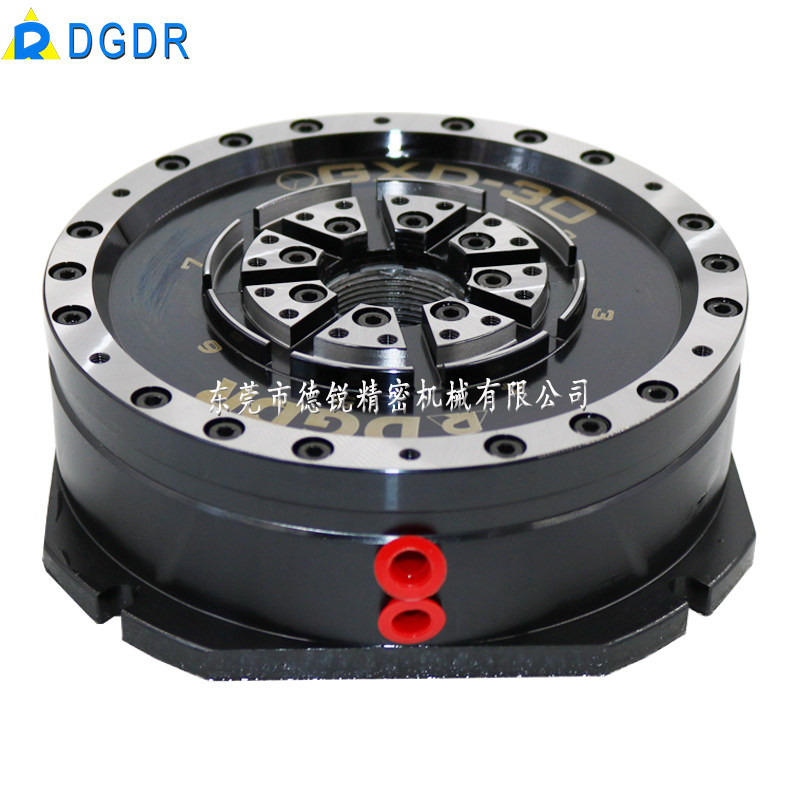 德锐高精密固定式膜片气动卡盘 gxd-10/30/65薄膜空压夹头
