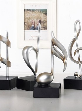 现代简约音乐符号小摆件 家居客厅书房钢琴装饰品软装配饰摆设