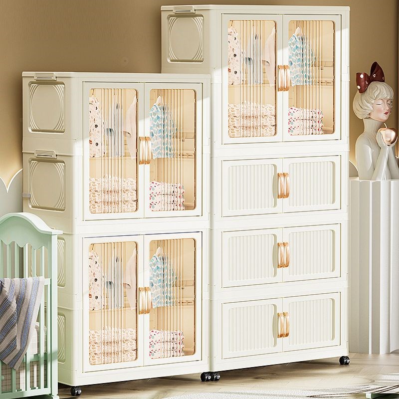 免安装收纳柜多层抽屉式客厅杂物储物柜家用卧室简易折叠塑料衣柜