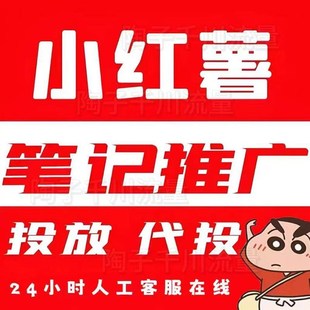 小红xhs书推流代投推送小红薯推广笔记投放作品xhs运营推广