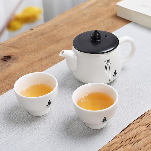 功夫旅行茶具便携包十字真言快客杯一壶两杯四杯活动送礼定制批發