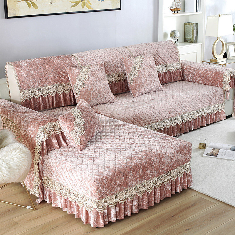 金丝绒沙发垫欧式粉色毛绒加厚防滑四季通用布艺坐垫罩靠背巾枕套,居家布艺,沙发垫,淘宝优惠券,粉丝福利购,淘宝优惠卷