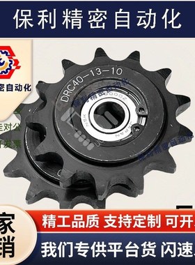 两边凸台涨紧轮带轴承 12A惰轮链w轮 DRC60-11齿13齿14齿 6分链条