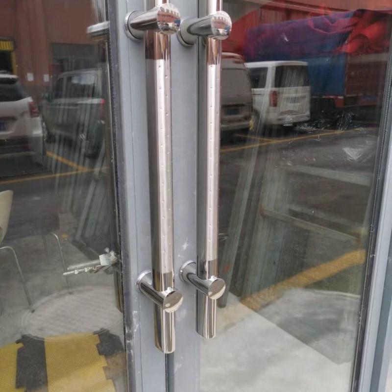 孔距店铺拉手可调节不锈钢钢化大门商铺加厚对装推拉门扶手门把手