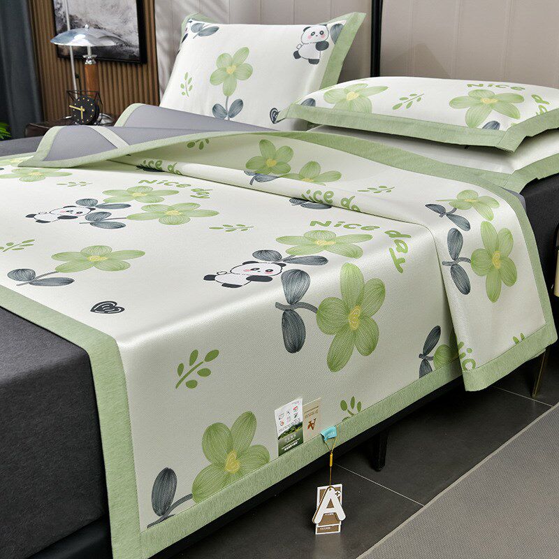 夏季小清新加厚款碳光凉感冰丝席可机洗凉席藤席学生宿舍软席子