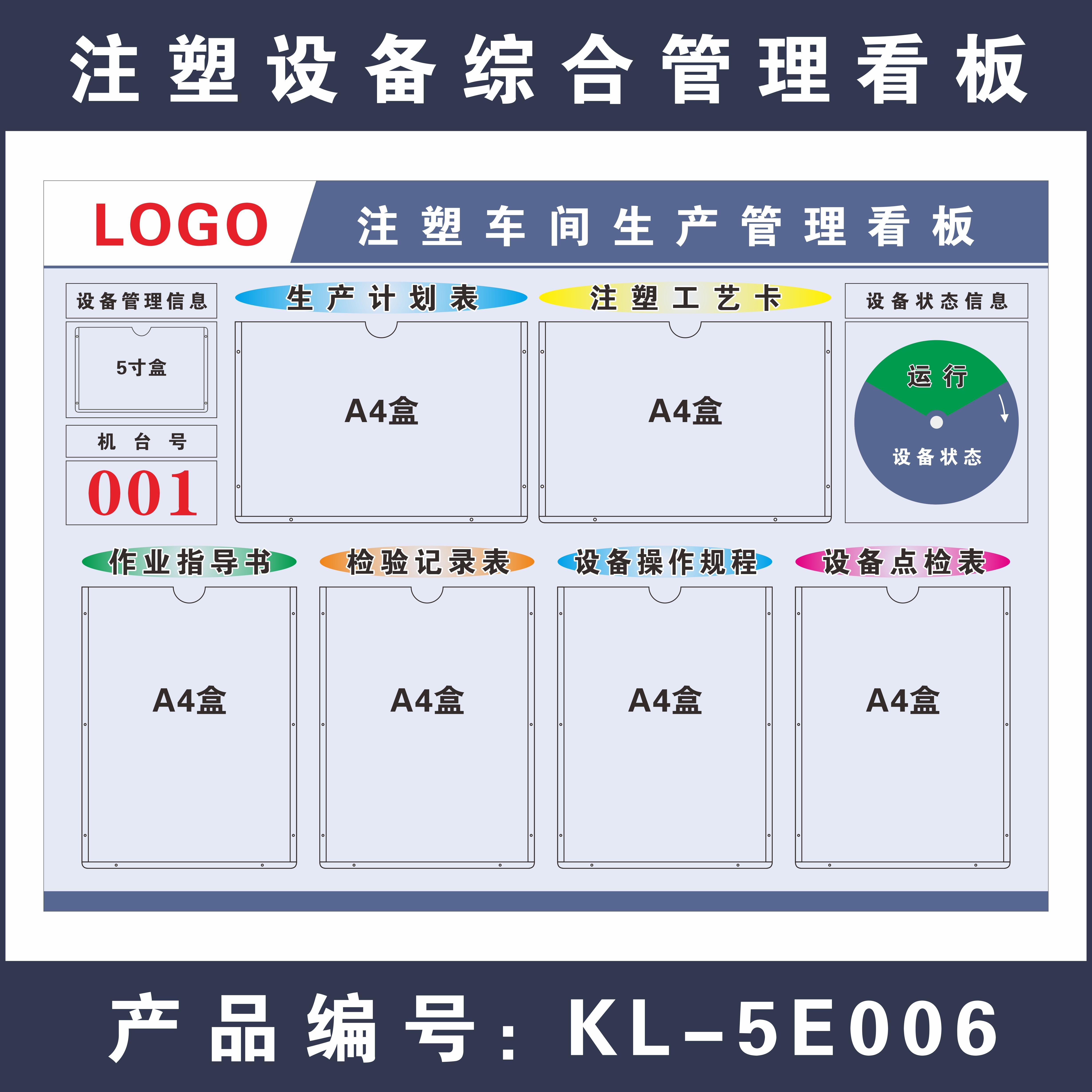 设备状态标识牌注塑车间生产管理大型仪器设备注塑机标识状态牌设