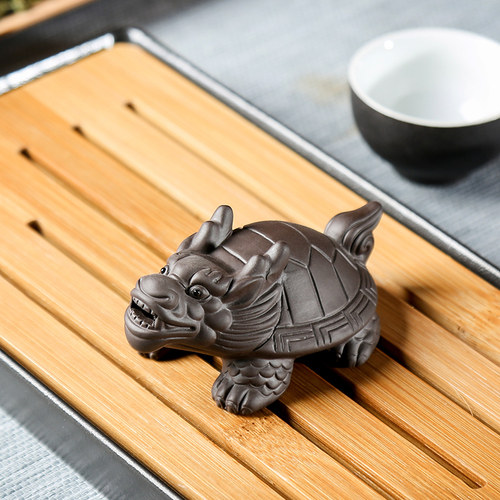 紫砂龙龟茶宠摆件精品 可养 招财迷你茶艺小摆件功夫茶具茶桌饰品