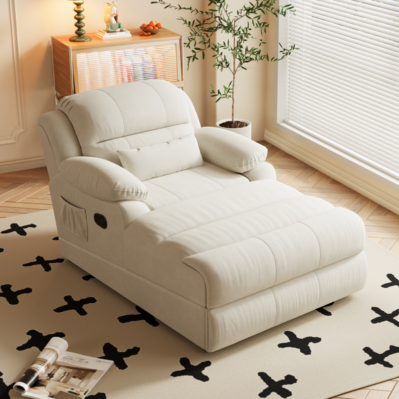 狗窝懒人沙发电动贵妃躺椅卧室客厅人类休闲真皮功能伸缩单椅榻