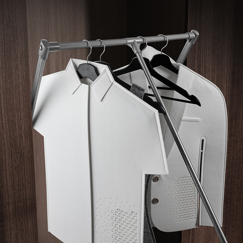 衣帽间下拉式挂衣杆衣橱五金配件衣柜伸缩衣架杆衣柜升降挂衣器