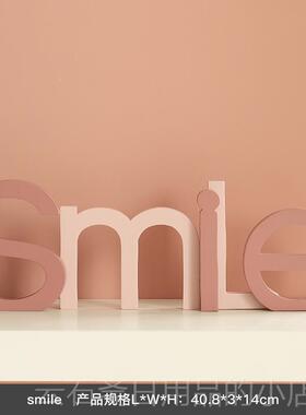 高档创意字母摆件软玄装电柜视客厅家室居饰品北欧关办公桌面房间