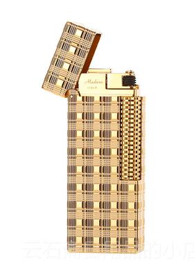 高档玛杜窄罗ma男性duro铜打火机个版充气轻奢打火机侧滑士礼物麦