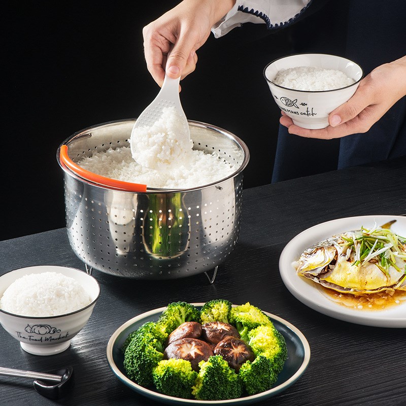 30不锈钢蒸格蒸篮蒸笼电饭煲内胆蒸米格蒸糖沥米饭器祛糖蒸饭器