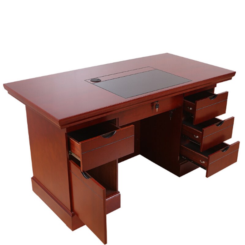 昆明办公家具文员电脑桌1米写字台油漆木皮1米2单人位职员办公桌