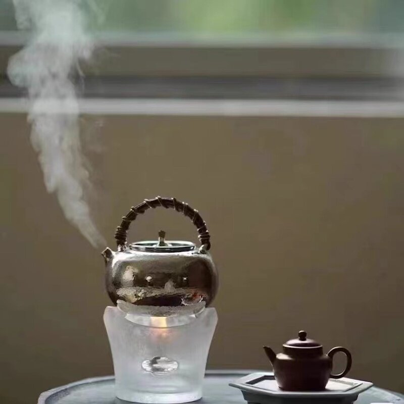 半闲甄选琉璃风炉白色粉色茶色可选酒精炉煮茶炉温茶炉功夫茶器