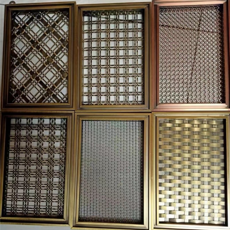 金属装饰网厂背景幕墙网吊顶天花网镀钛不锈钢异形编织网屏风隔断