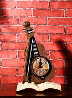 复古小提琴摆件创意家居道具酒柜个性摆设M室内装饰品客厅电视柜