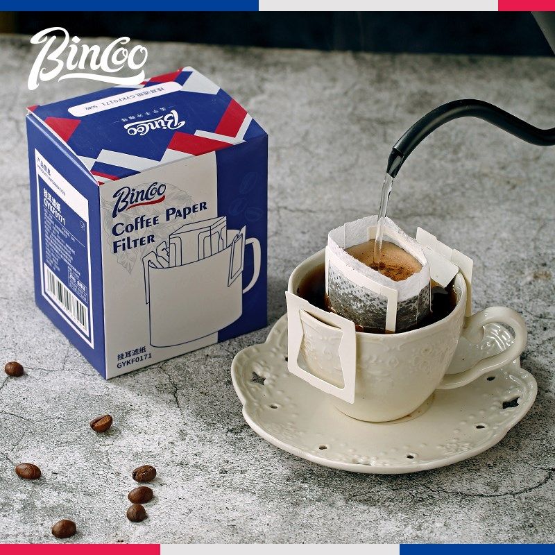 bincoo咖啡滤纸挂耳滤袋手冲咖啡粉过滤纸器漏斗滤网挂耳式包装袋