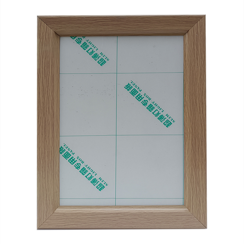 开启式铝合金灯箱广告牌宣传栏不发光相框展示牌定制仿木纹色