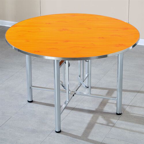 圆桌圆台面板折叠桌架转盘家用餐桌  10人12人饭店食堂吃饭大桌子