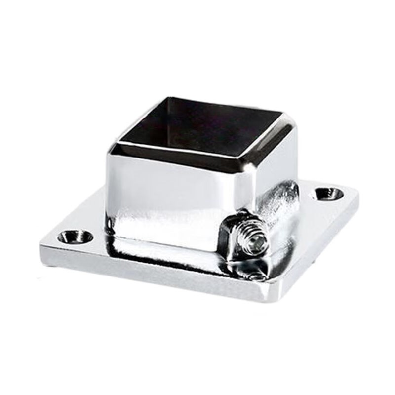 纳仕德JG700锌合金方管连接件方管卡扣底座加厚组装件法兰座【4个