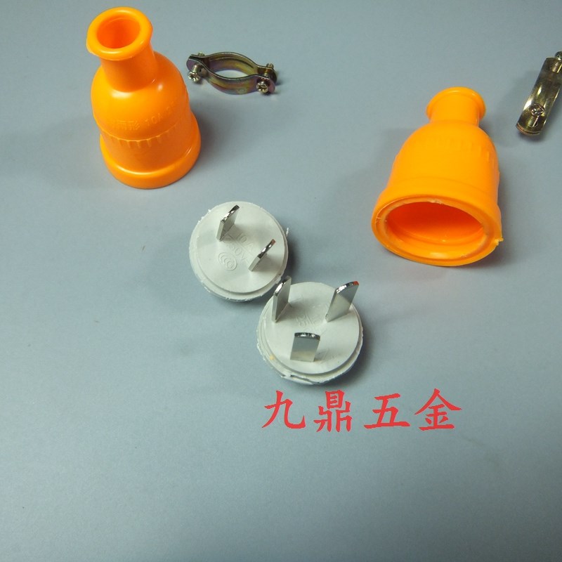 单相10防爆二极二角三极防水2项二脚三脚插头防冻软橡胶插头