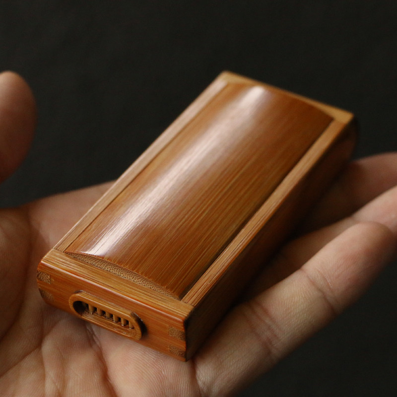 十几年玉竹老料纯手工榫卯结构制作黄蛉盒文玩鸣虫器具竹器工艺品