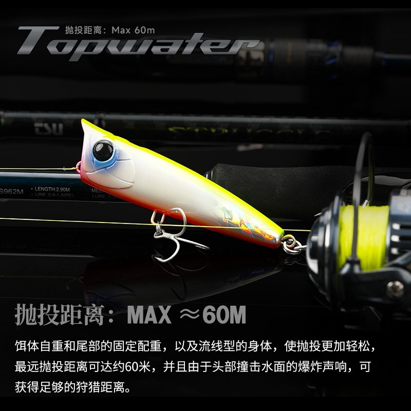 钓之屋波爬坡爬饵路亚饵波趴扒20克远投浮水面系翘嘴鲈鱼路亚假饵