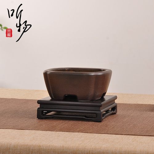 红木明式印章茶壶摆件方底座玉器奇石头文玩古董摆件底座实木托架