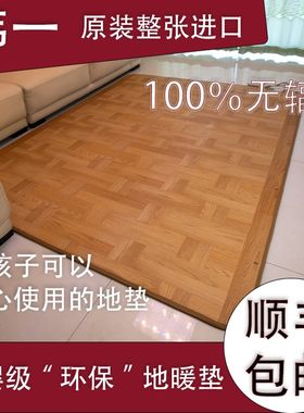 韩国进口碳晶电加热地垫取暖电热地毯客厅暖脚移动地垫地暖垫家用