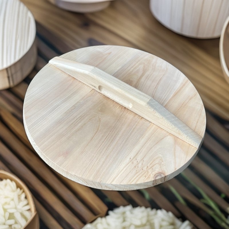 实木手工杉木炒锅盖家用大小锅盖蒸笼木质铁锅盖木头圆形水缸盖