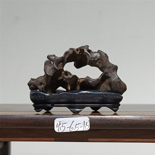 太湖石拳石袖石卧供茶台茶桌小摆件天然原石传统艺术品收藏雅器H