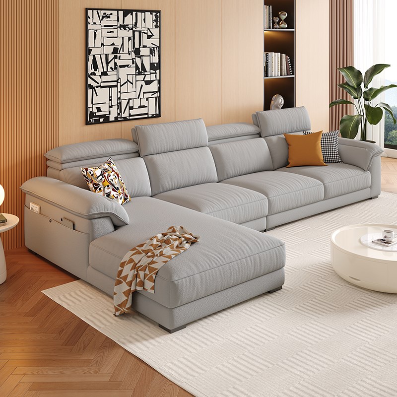 帕沙曼 贵妃沙发布艺现代简约大小户型客厅豆腐块可调节转角沙发