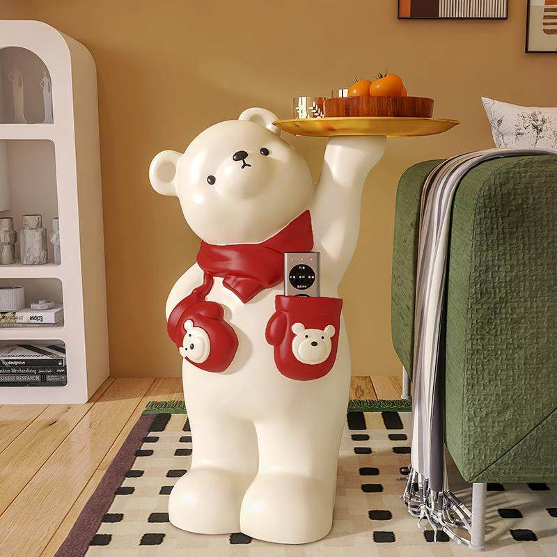 可爱熊创意边几客厅电视柜沙发边家居软装收纳托盘茶几装饰品摆件,鲜花速递/花卉仿真/绿植园艺,割草机/草坪机,淘宝优惠券,粉丝福利购,淘宝优惠卷