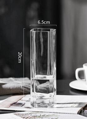 正品现代简约北创欧i鲜ns风意璃花瓶透明水养花玻插花餐桌装饰品