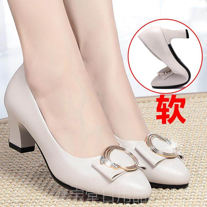 正品妈妈鞋单真皮软底不累脚喜婆婆中中年老婚宴红色鞋子中跟年皮,女鞋,浅口单鞋,淘宝优惠券,粉丝福利购,淘宝优惠卷