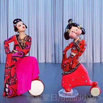 正品童汉唐楚优蹈中国风服古典舞民族服踏鼓声声红色水袖演出儿服