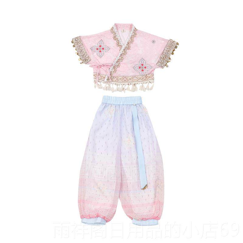 正品少民数族异域傣族服饰女饰孩式汉代唐装中儿童舞蹈表演服套装,童装/婴儿装/亲子装,儿童演出服,淘宝优惠券,粉丝福利购,淘宝优惠卷