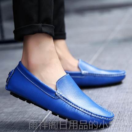 正品2春0搭25季新款男士豆豆鞋真皮百韩版休闲皮鞋英伦套男脚懒人