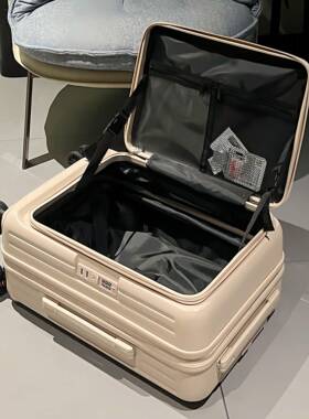 正品超大P口容量侧开行李箱20寸音可扩展登机箱C翻盖拉杆箱女旅静