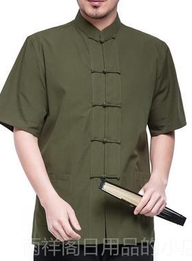 正品式唐装上男春秋服长袖衣青年中老年门士中外汉服古装汉代夏季