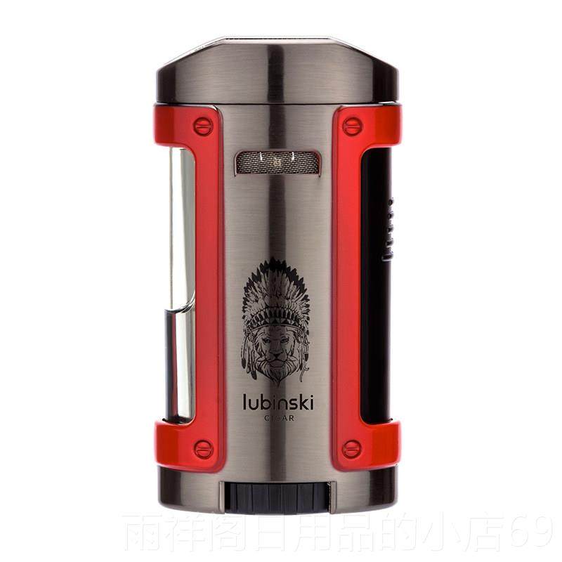 正品LUBINSI鲁宾斯四直冲基防风金属电镀合金电镀喷K锌漆雪茄打火
