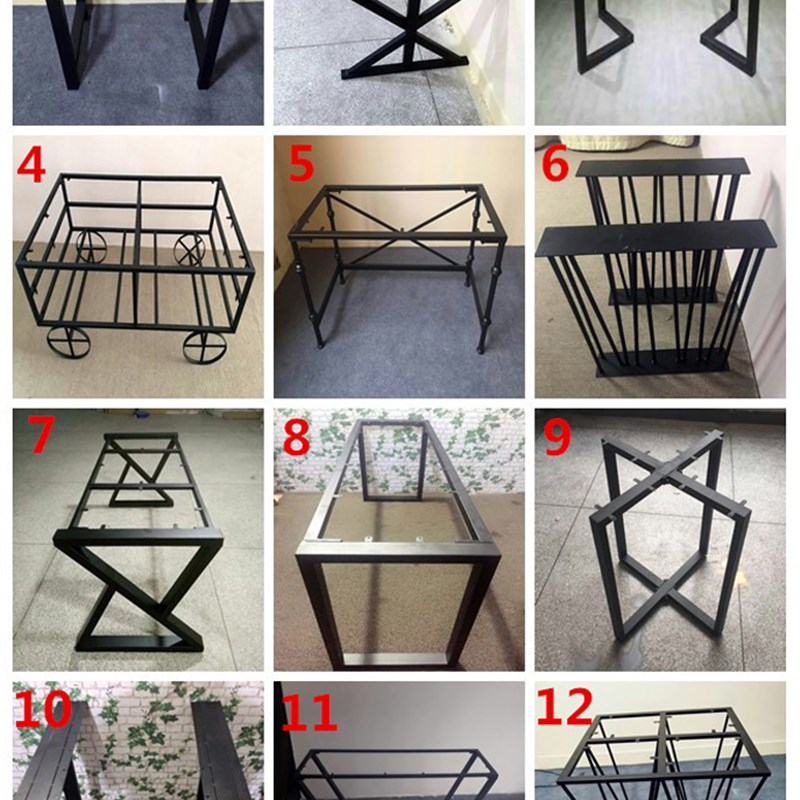 定制桌架支架铁艺桌脚大板桌腿岩板桌架办公桌小茶几大理石餐桌腿